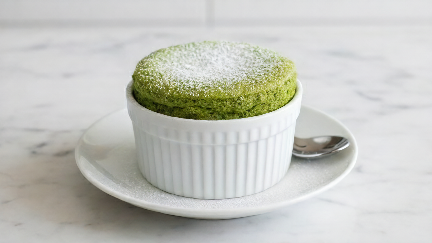 Fluffy Matcha Soufflé
